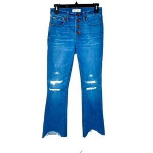 Madewell Cali‎ Demi Boot Jeans Button fly Sz 26 Style# J0512 EUC